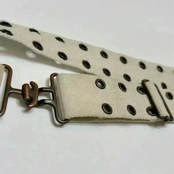 Belt Y2K Unisex Canvas Waist Adjustable 2000s Millennial Jeans  Fit Pants 1999 - Picture 2 of 7